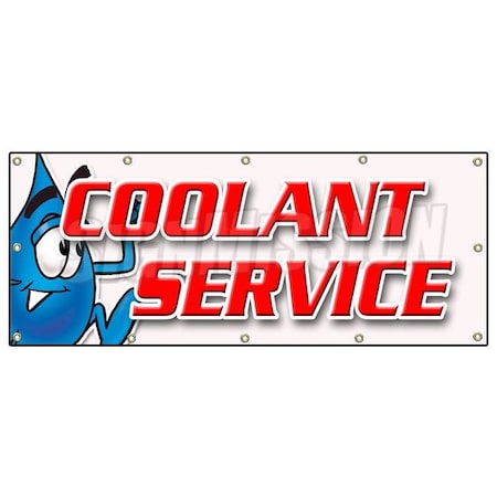 Signmission COOLANT SERVICE BANNER SIGN car mechanic auto shop service maintenance B-120 Coolant Service